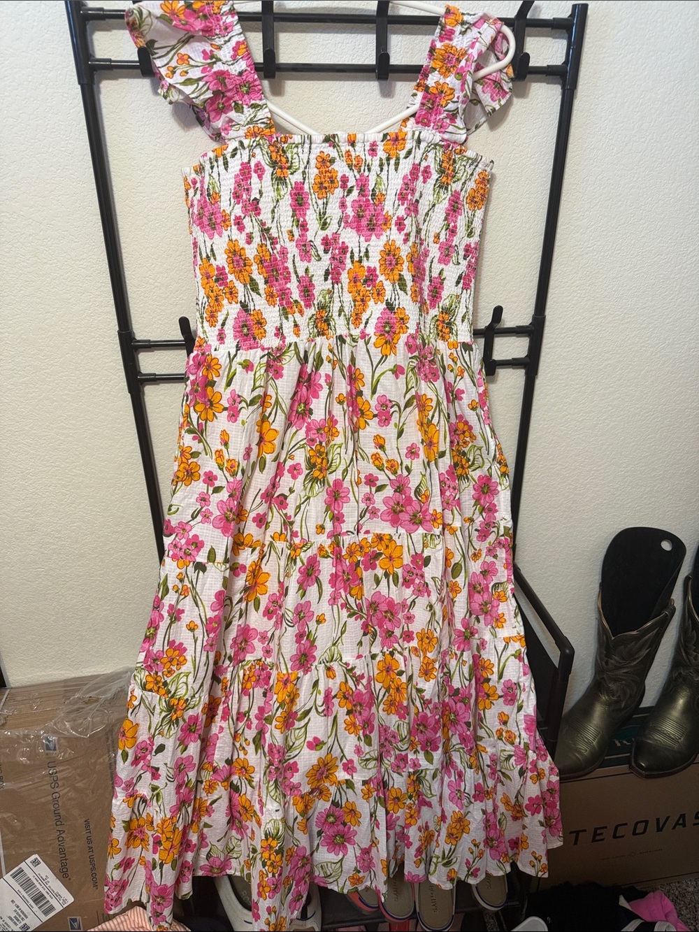 Bright floral nap dress
